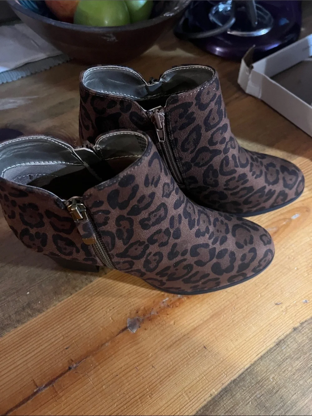 Style & Co Masrina Women’s Leopard Print Ankle Boots - sz 6.5